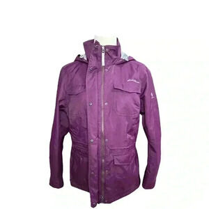 Eddie Bauer Burgundy Hooded Jacket Size M